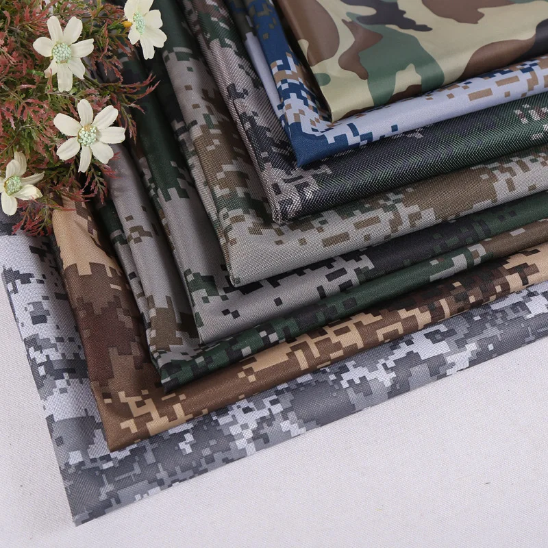 stock lot  oxford printed fabric waterproof for outdoor tent bags and shoes