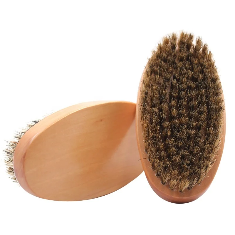 
Natural Wooden Boar Bristle Grooming Beard Brush Barber Hair Cut Neck Cleaning Brush for Men 