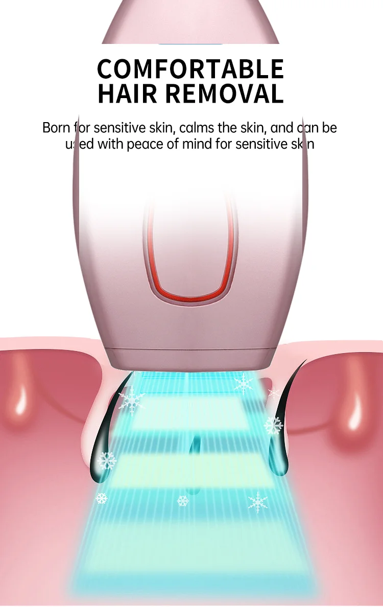 Best Sell laser machine to remove hair brown laser home body IPL hair removal ice cooling woman hair removal with screen display