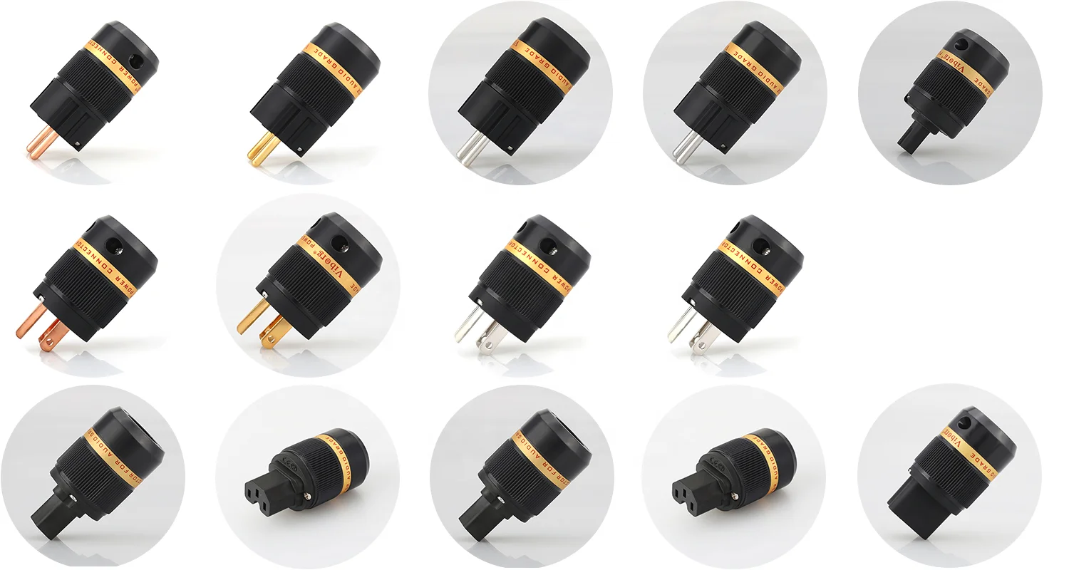 Viborg VF508 Pure Copper AC Power Cord Figure 8 IEC C7 Plug for audio power cable