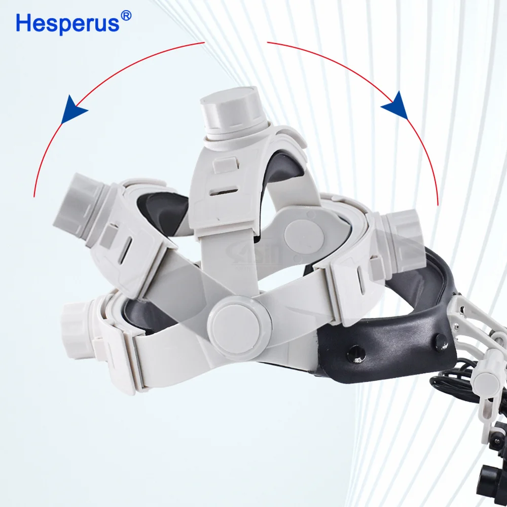 DEASIN 5X / 6X Dental Magnifier Binocular Kepler Loupes Headband Adjustable with LED Headlight 5W Dentist Surgical Headlamp Tool