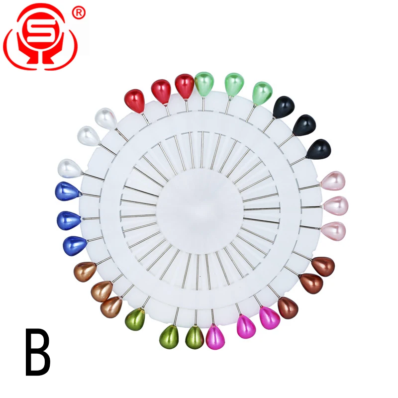 
Decorative Pearl Ball Head Hijab Pins Colorful Shiny Ball Head Pearl Push Pins for Hijab Garment decorations 