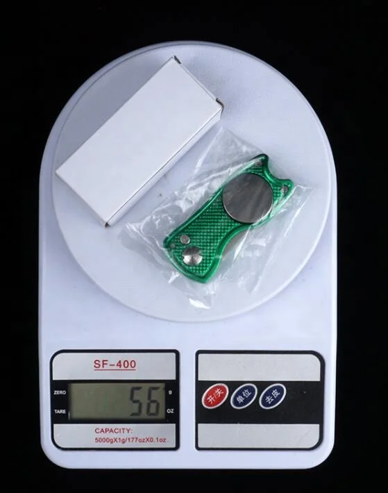 golf accessories Wholesale Metal Switchblade Foldable Pitch Fork Custom Magnetic Blank Ball Marker Golf Divot Tool