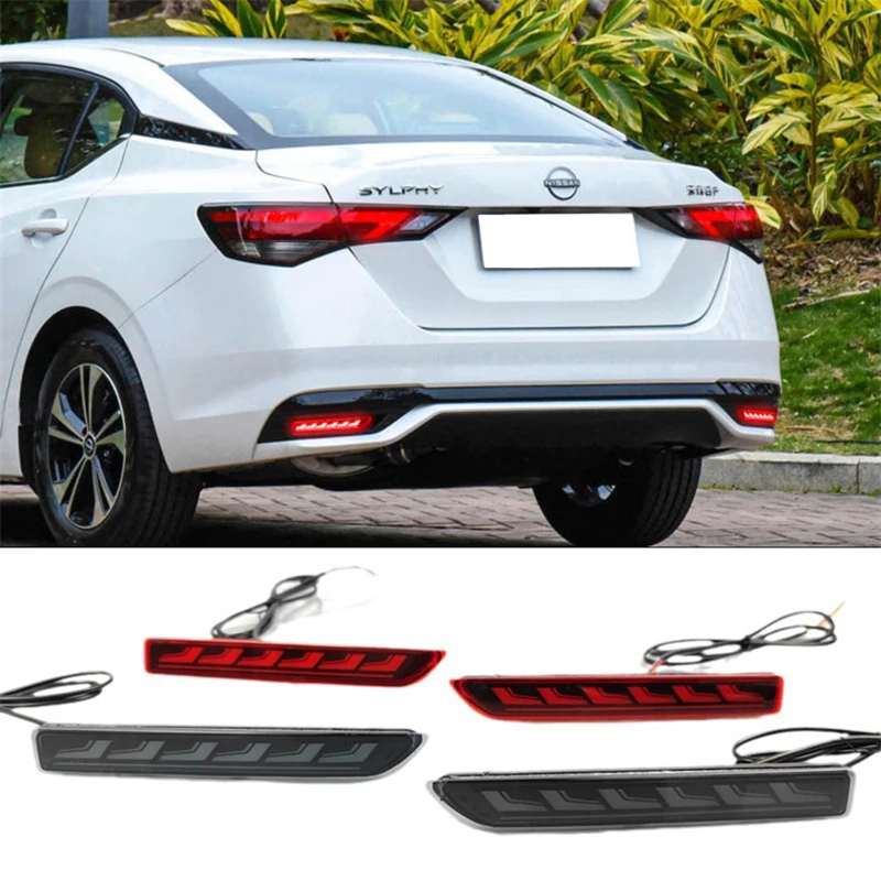 LED Rear Bumper Reflector Tail light For Nissan Sylphy Teana 2022 2023 2024 Murano 2016 - 2021 Brake Lamp Turn Signal light