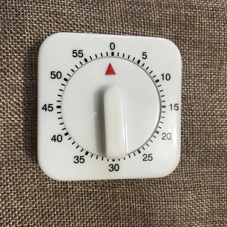 Square kitchen timer Mechanical timer 60 minutes