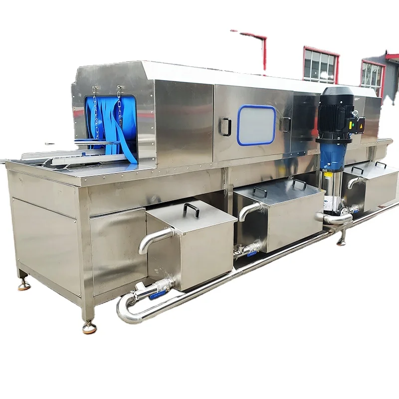 Lonkia China factory box tray food crate basket washer and drying basket cleaning plastic basket crate washing machine