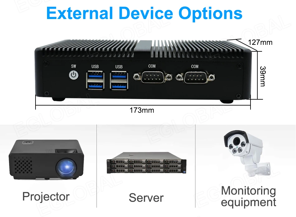 CLYTTE Hot Cheap Mini Computer With Celero N 2955U I5 4200U Dual LAN Dual RS232 COM 4xUSB VGA HD-MI WIN10/Lunix Fanless Mini PC