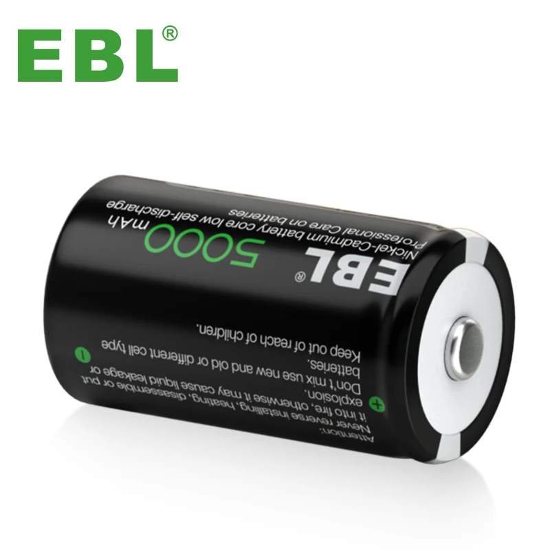 EBL оптовая продажа новый дизайн 1,2 v 5000mAh D размер NICD Батарея