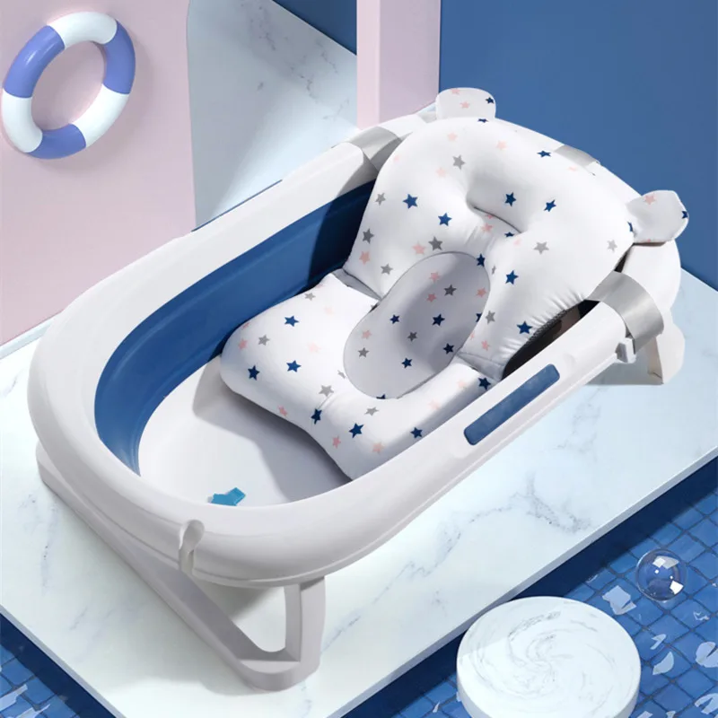 Soft Baby Bath Seat Bath Pillows Newborn Bathtub Anti-slip Soft Comfort Baby Bath Pillow
