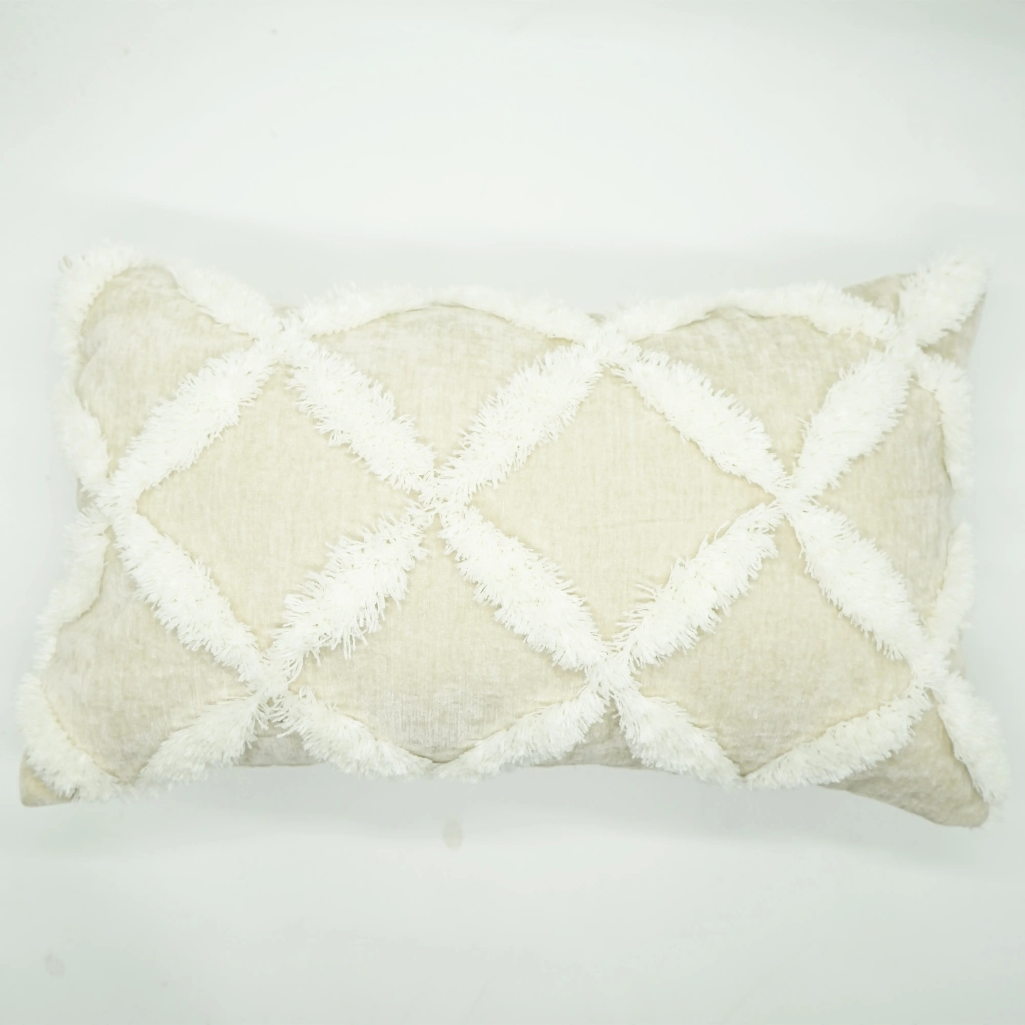 
Boho Morocco modern simple style pillow case creative Indian embroidered sofa velvet tufted cushion cover 