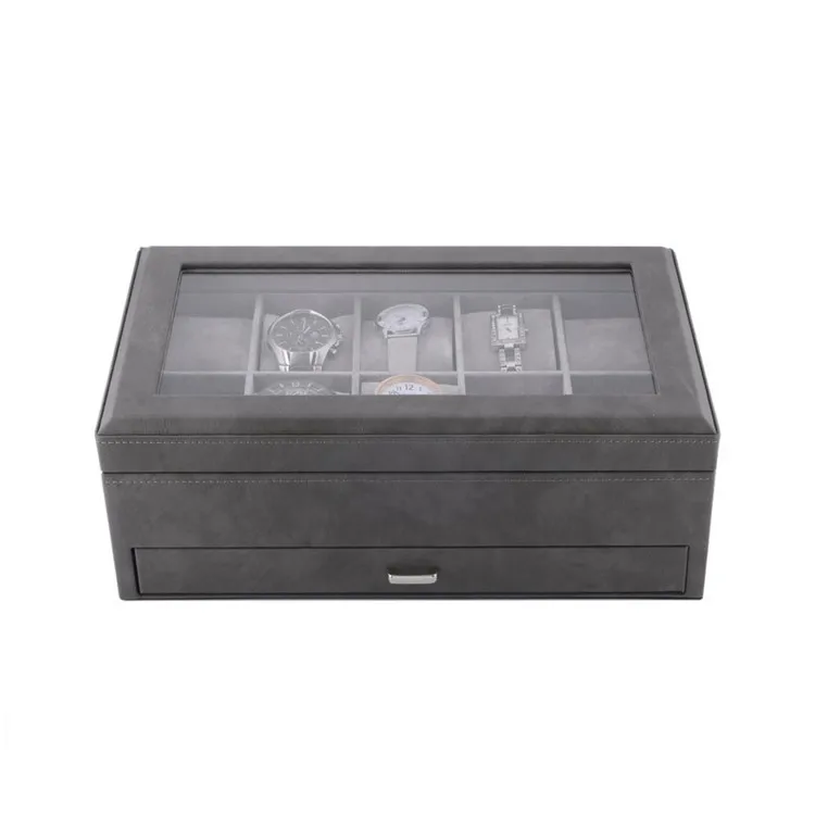 OEM excellent quality watch packing box multi-functional men women jewelry glasses organizer pu leather watch case