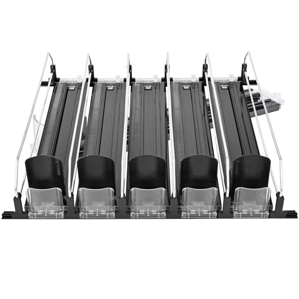 Supermarket Shelf Pusher Gravity Roller Bottle System Drink Display Shelf Pusher Partition