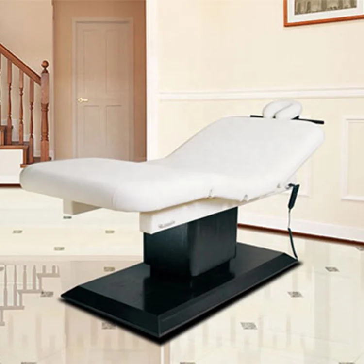 Top Beauty Salon Furniture Electric Lift Cosmetic Bed Massage Table Facial Chair with CE