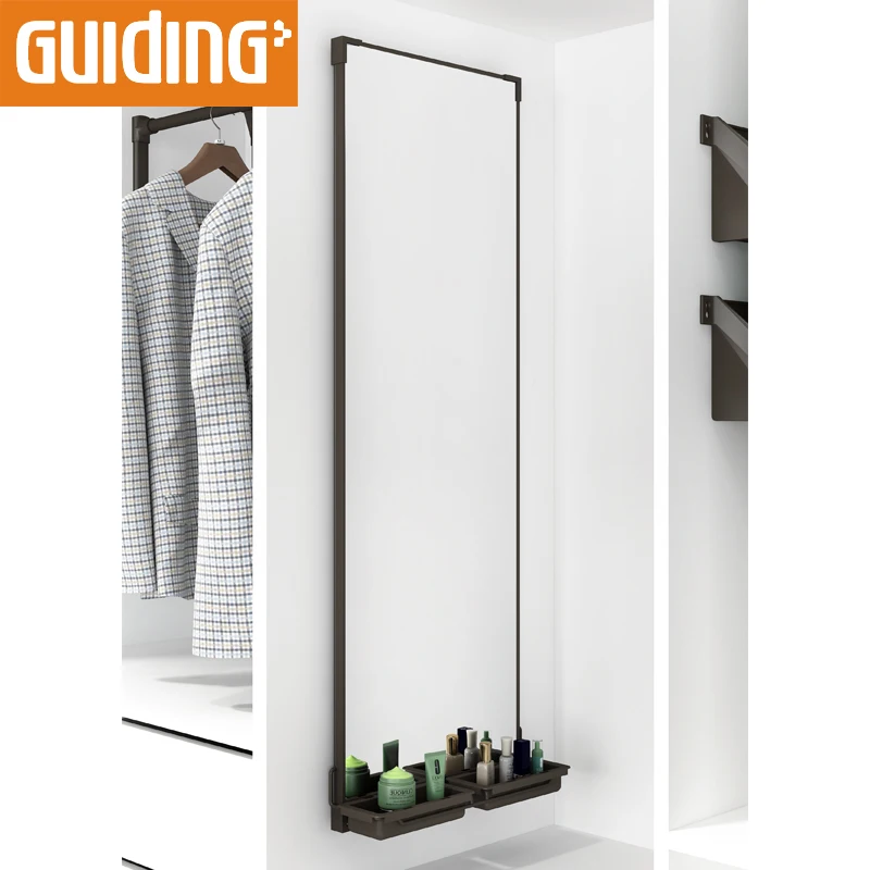 Pivoting Fold Pull Out Full Length Pivot Sliding Glass Wardrobe Hanging Mirror Closet  Pull Out Mirror For Wardrobe