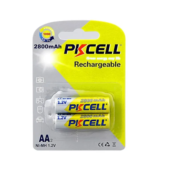 Rechargeable Double A 1.2V Batteries 2800mAh 4 Counts Ni-MH AA Rechargeable Battery