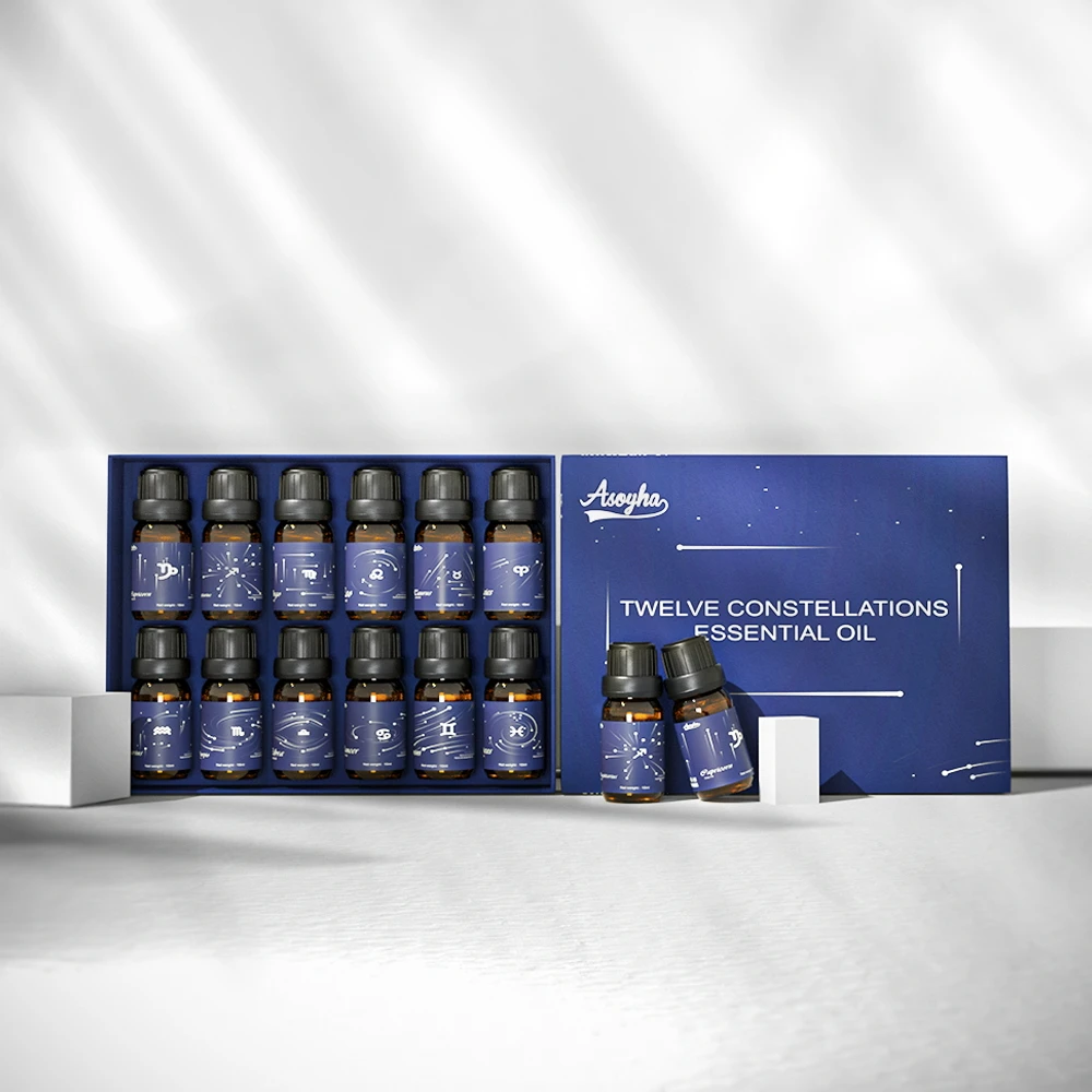 Healing 12pcs High-end New Product Oem Relaxing Set Gift Box Essential Oil Supplier Sassafras Daily Bergamot Oil Cinnamon Oil