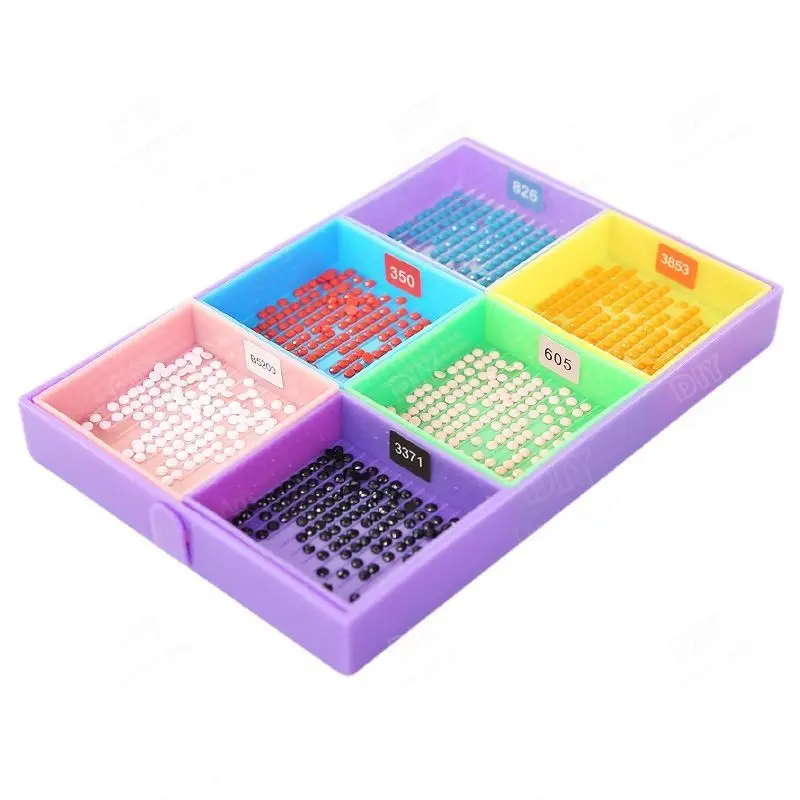 6Pcs/Set New Palette Diamond Painting Tray Kits Large Capacity Drill Plate Diamond Painting Accessories Beading Plates