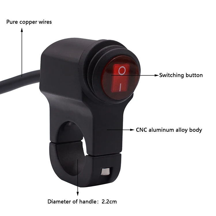 Motorcycle Handlebar Switch Metal Motorcycle Spot Light Switch