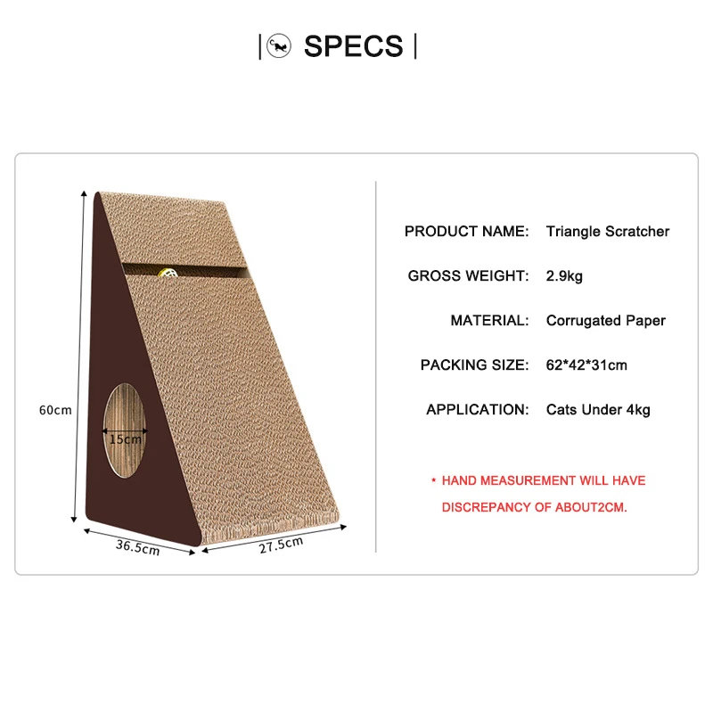 High quality corrugated cat scratcher house wall against cat toys