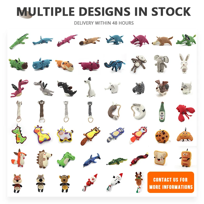 Luxury Design Chewing Small Puppy Squeaky Dog Toys Food Cute Interactive Stuffed Plush Crinkle Durable Dog Chew Toy for Dogs