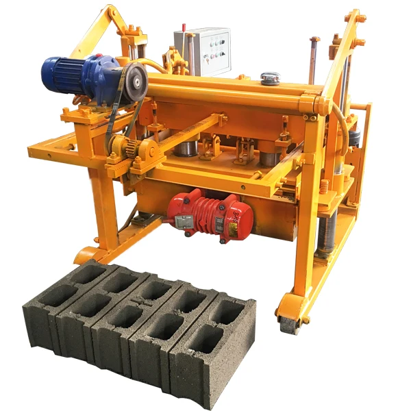 manual interlocking  block and brick making machine nepal qt40-3a 6 8 inches hollow block making machine