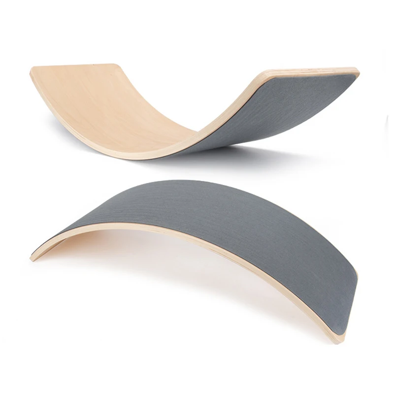 Kids Board Curved Wooden Balance Board Toy Natural Wood Seesaw For Toddlers Kids