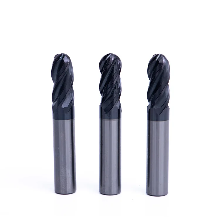 1mm 1.5mm 2mm 3mm 4mm 5mm 6mm 8mm 10mm 12mm 16mm Nano Carbide Metal Coating Nano Blue Carbide Ball Nose End Mill
