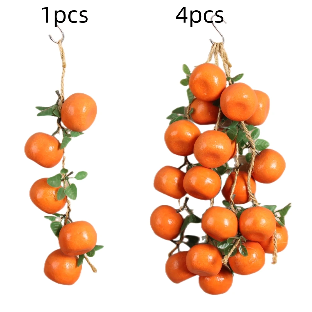 Wholesale Artificial Tangerine Strings Simulated Fruit And Vegetable Hanging Strings Home Garden Decoration Photography Props