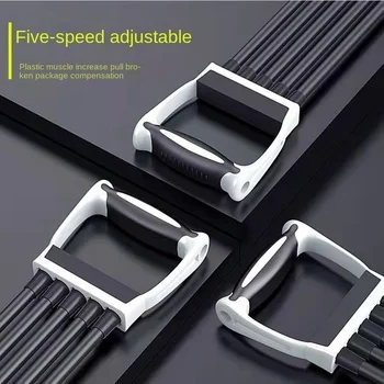 Yoga Pull Rope Fitness Exercise Elastic Stretcher Band Resistance Bands with Handles for Home Yoga Workout Gym Training