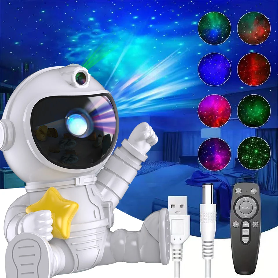 rocket astronaut star galaxy starry sky projector lamp astronaut led night light galaxy star projector sky children of the light