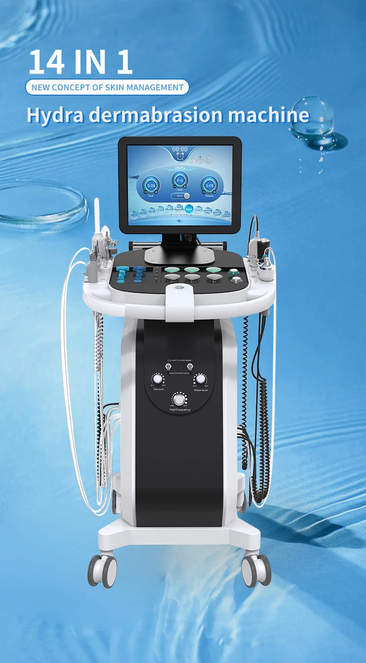 2023 Hot Sale 14 In 1 Facial Machine Microcurrent Facial Machine Hydra Dermabrasion Machine from sea heart