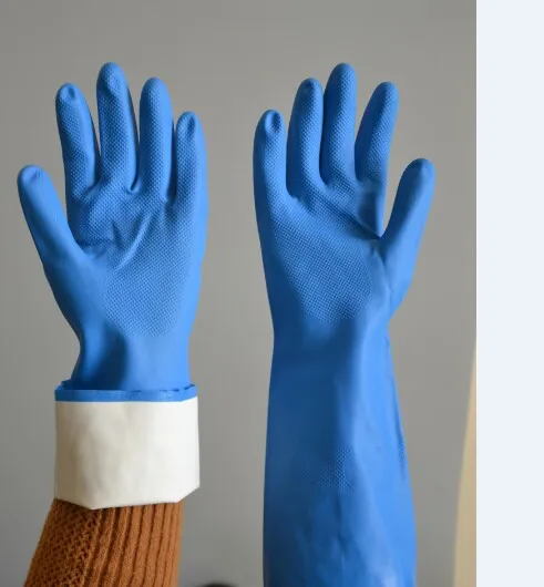 Nitrile Kitchen Dishwashing Gloves Fancy Latex PVC and Cotton Medium Thickness for All Seasons for Cleaning and Washing