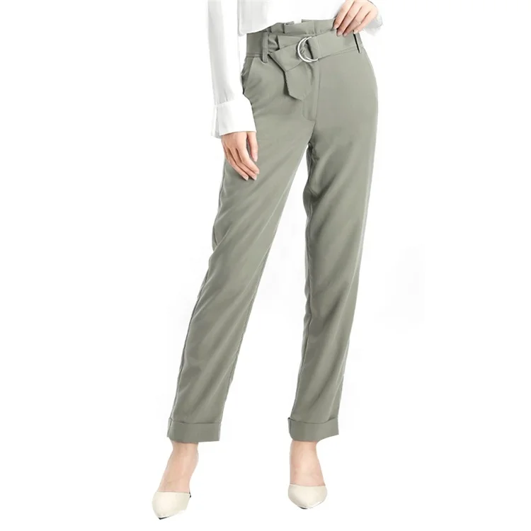 Fashion Women Long Pants Elegant Office Lady Straight Pencil Trousers Lenzing Modal Sustainable Fabric