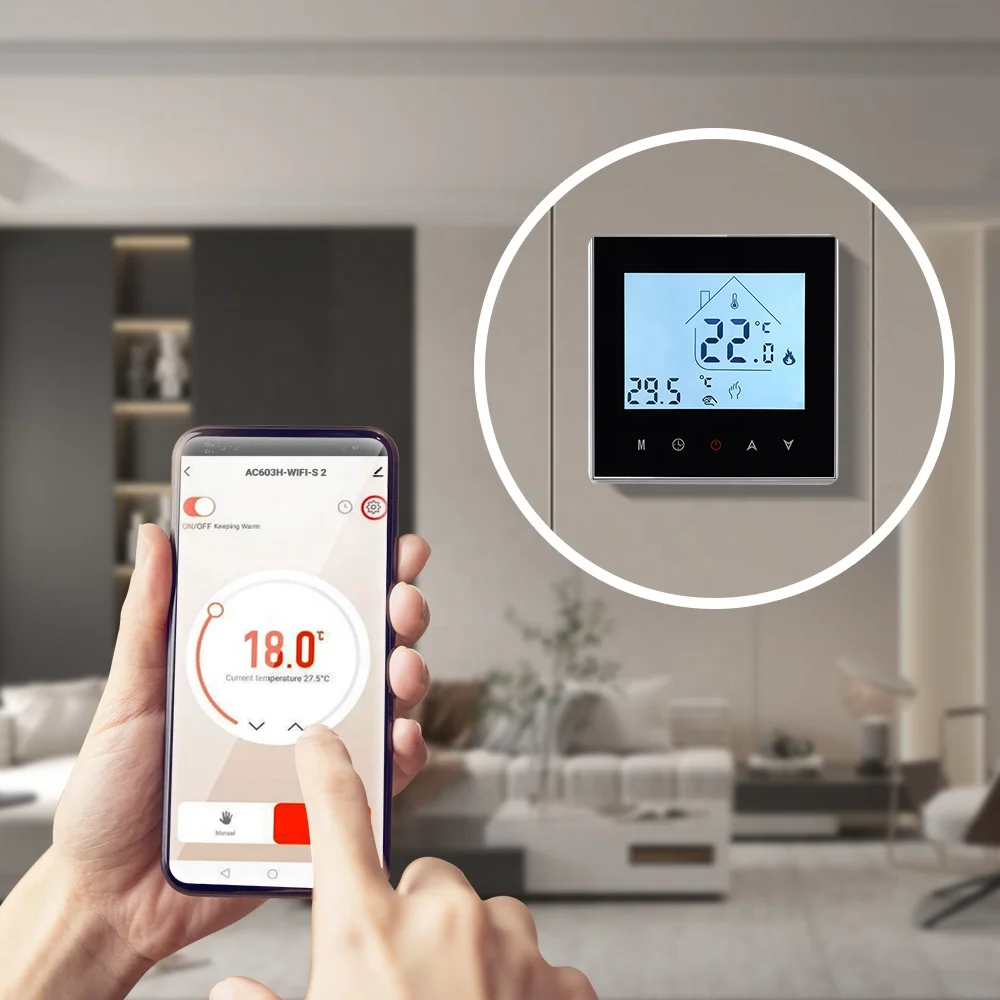 Heat Cool Home Airconditioning Air Conditioner Digital Tuya Wireless Refrigerator Wifi Thermostat For Hotel Pipe Mixing Valve