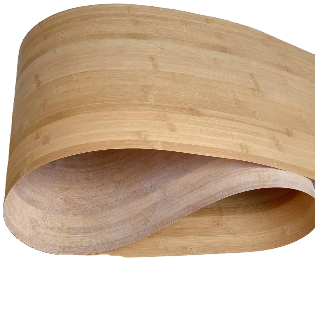  Factory direct price natural solid wood veneer flatpressing side pressure carbonize moso bamboo for fancy plywood