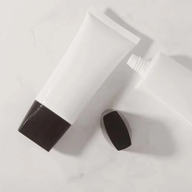 Hengjian 50g Empty White Makeup Soft Tube Cosmetic Foundation BB Cream Lotion Bottle Plastic Squeeze Tube In Stock