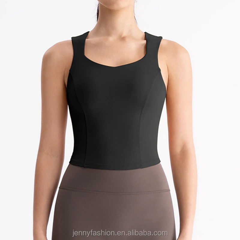 2024 дышащий Быстросохнущий облегающий впитывающий Пот пояс без рукавов нагрудный короткий фитнес-костюм для йоги