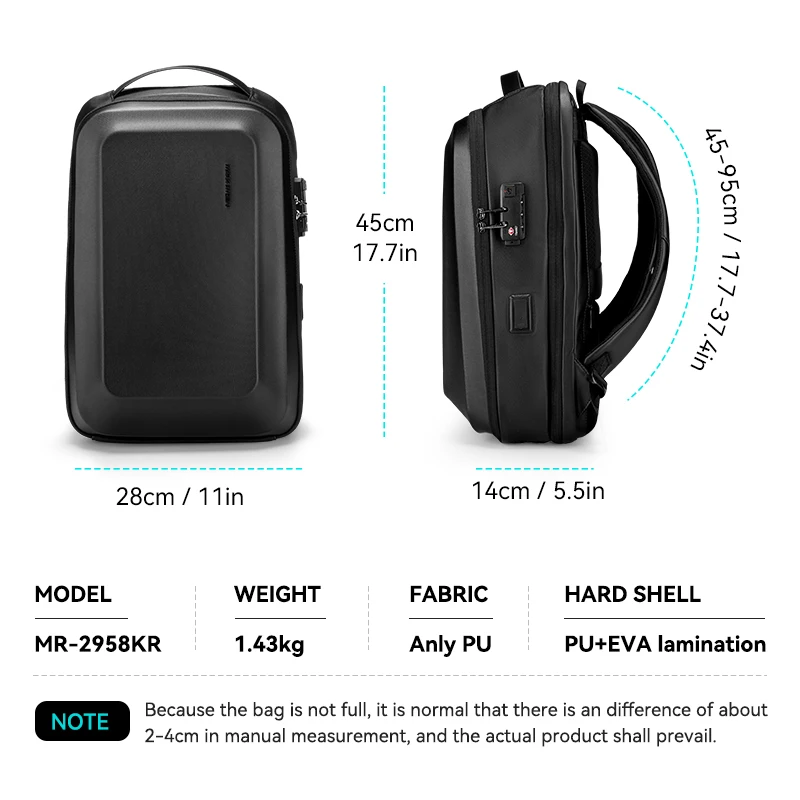 Mark Ryden high quality customized design TSA anti theft school backpack bag supplier large storage mochila hombre MR2958_KR