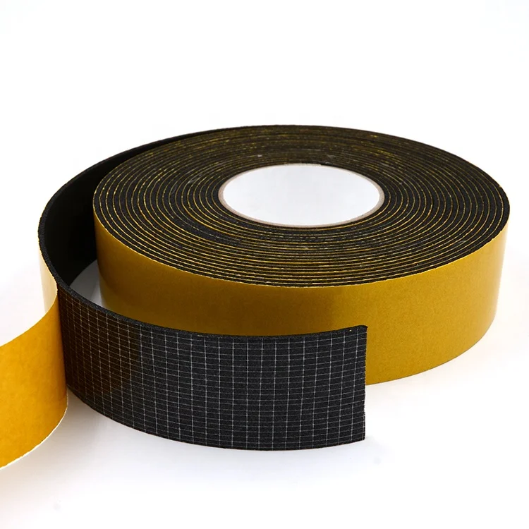 3mm thick single side nitrile pvc rubber window seal construction thermal foam insulation adhesive tape for repairing