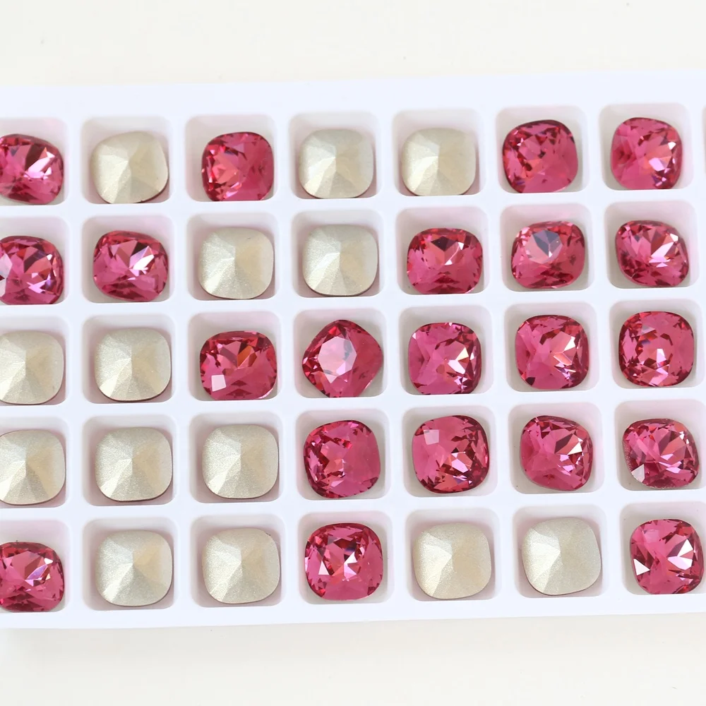 Dongzhou Квадратная форма K9, хрустальные стразы, пользовательский цвет, размер, закругленная спинка, оптовая продажа, причудливые каменные бусины для изготовления ювелирных изделий