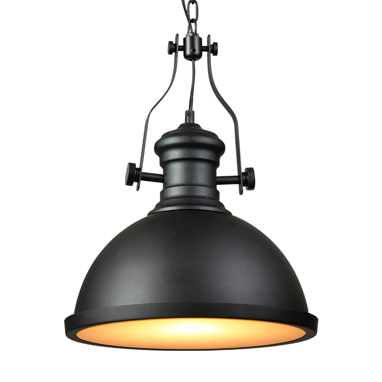 Round Led Modern Black Iron Retro Hanging Lamp Farmhouses Kitchen Island Industrial Rustic Linear Ceiling Pendant Light
