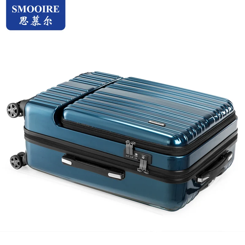 smooire factory Luggage With Front Pocket polycarbonate luggage travel bag fashion business laptop