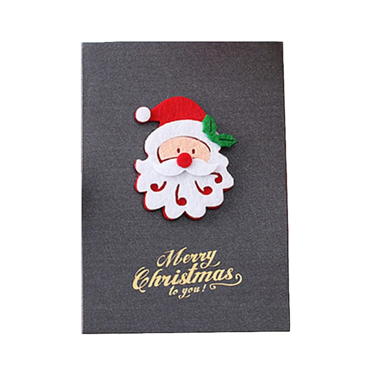 Wholesale Die-cut Gift Custom Merry Christmas Hand Made Greeting Cards