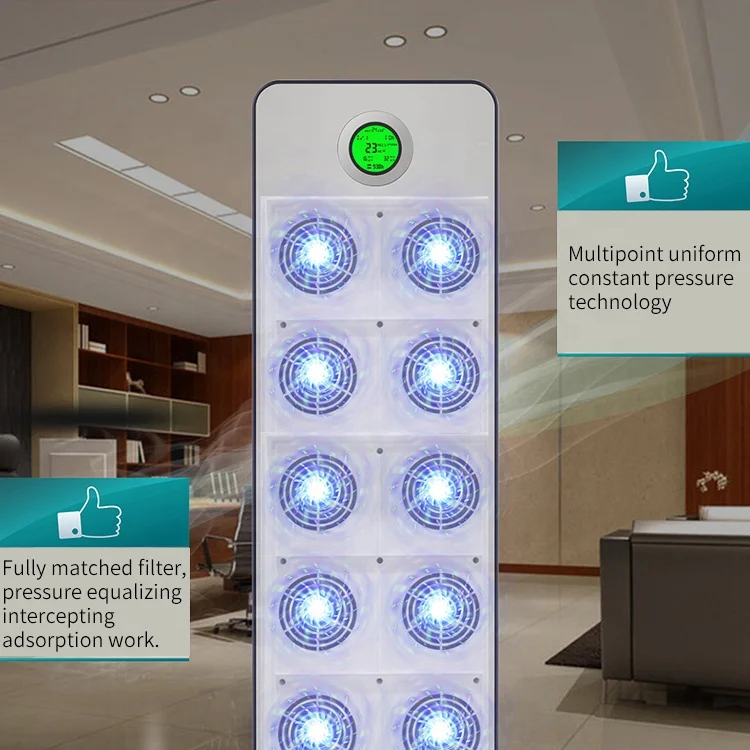 Промышленный очиститель воздуха генератор озона 180 м2 коммерческий офисный класс h13 hepa очиститель воздуха производитель в Китае