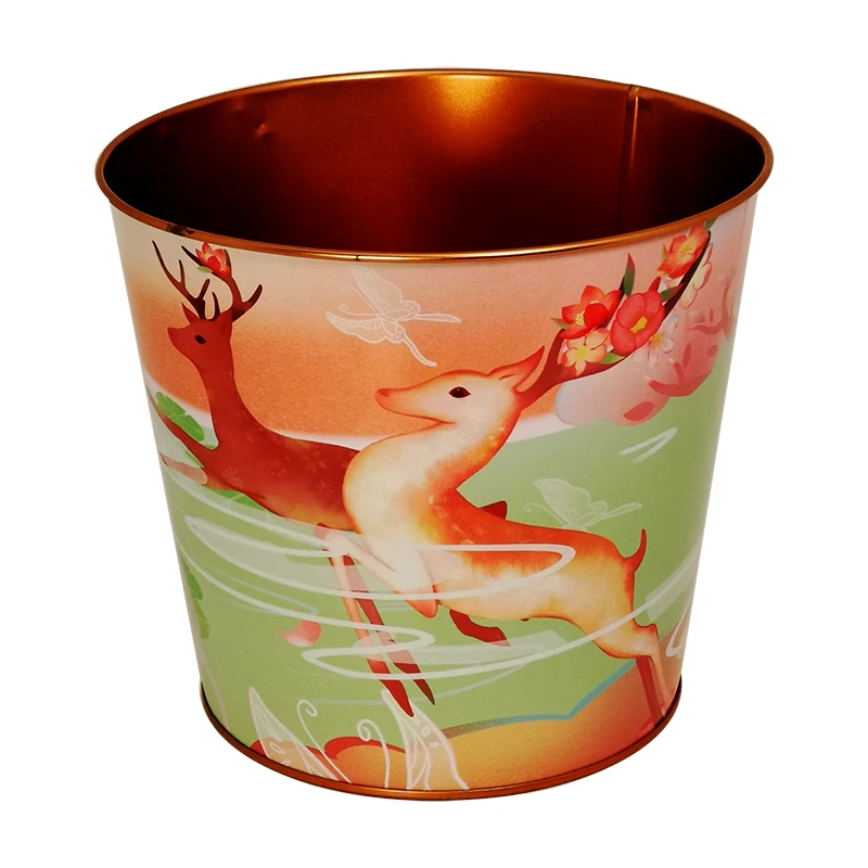 Metal Popcorn Bucket 3L Galvanized Coolers Kegs Wholesale Ice Buckets