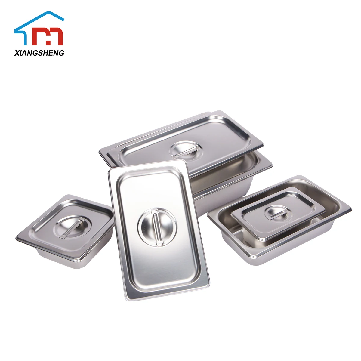 Xiangsheng американский стиль из нержавеющей стали GN кастрюля для еды с крышкой