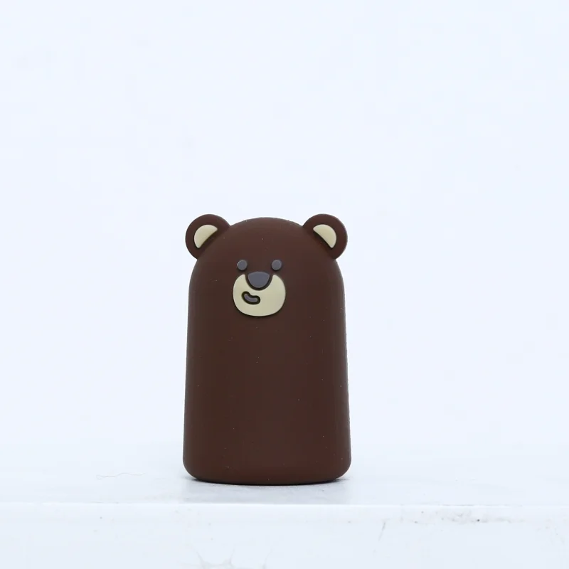 New Kawaii 3D Brown Bear Animal Shape Kids Creative PVC Soft Glue Rubber Pencil Manual Sharpener
