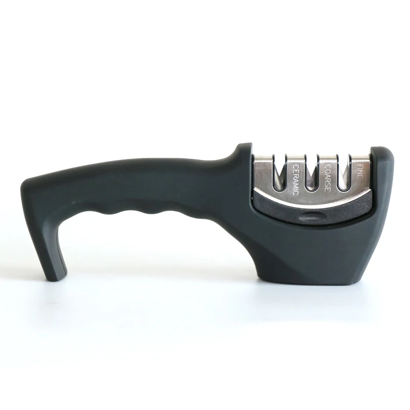  Professional 4 in 1 Kitchen Knife Accessories 3 Stage Sharpener with Ergonomic
