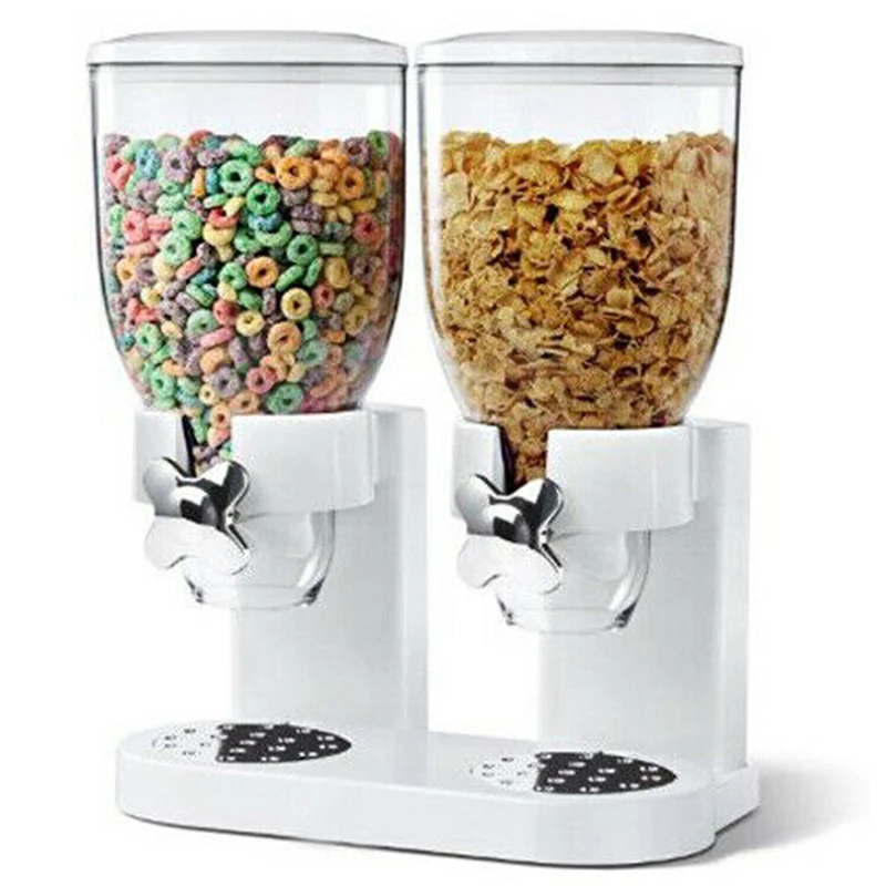 Dual Food Organizer Dry Food Dispenser Perfect As A Candy Nuts Granola Cereal Dispensers