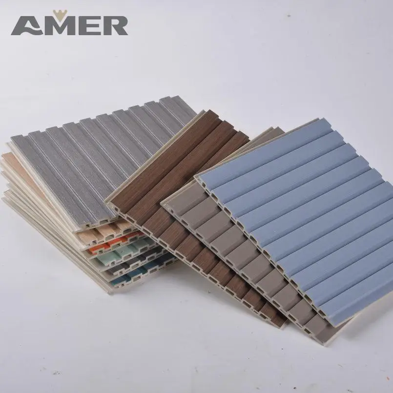 Amer the industry competitive price wpc fluted low price reasonable price wpc cladding wall cladding panel